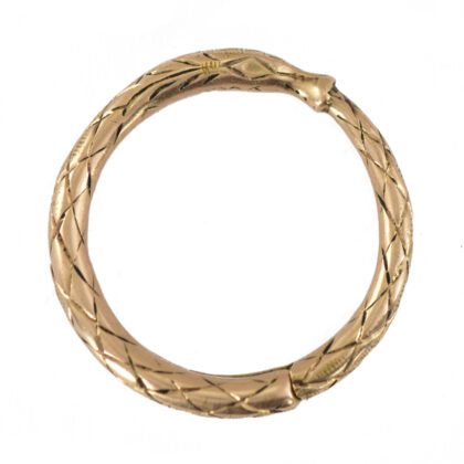 19th Century 9k Gold Ouroboros Split Ring