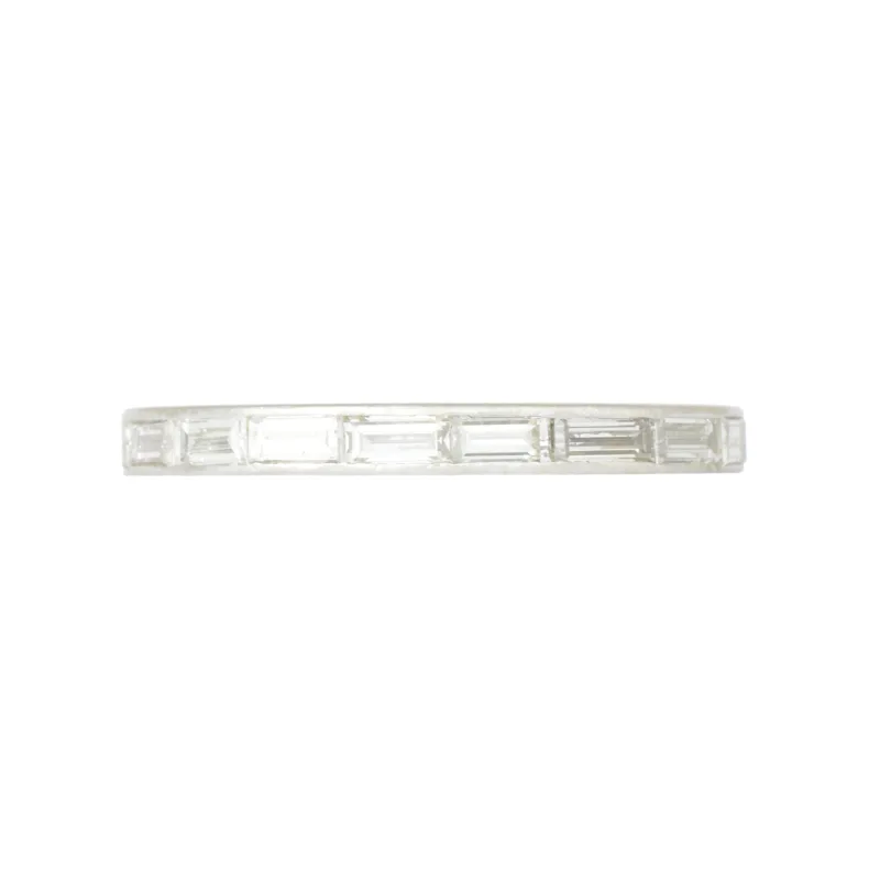 Art Deco Platinum Baguette Cut Diamond Eternity Ring