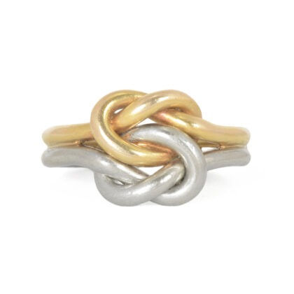 Edwardian 18k Gold & Platinum True Lovers Knot Ring