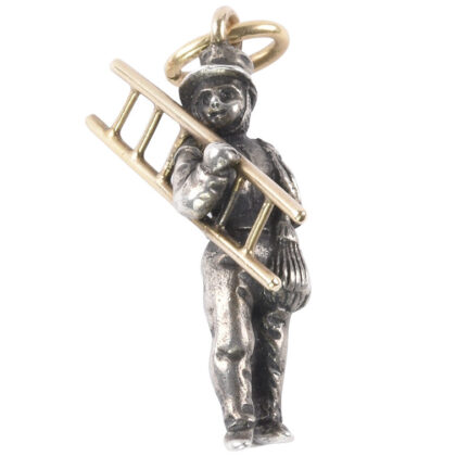 Antique Silver & Gold Lucky Chimney Sweep Charm
