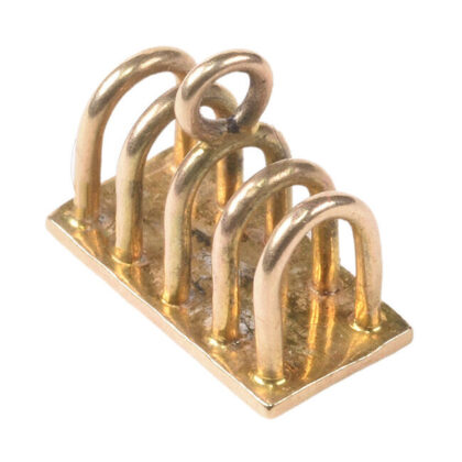 Early 20th Century 15k Gold Toast Rack Charm
