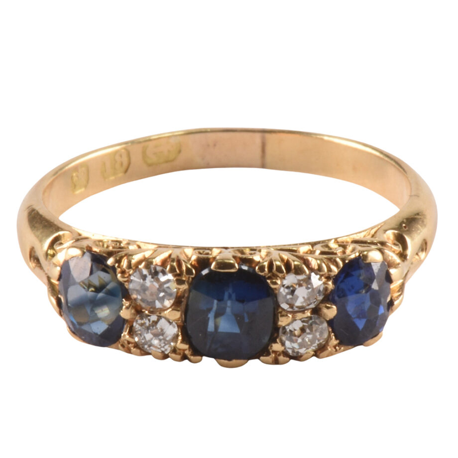 Victorian 18k Gold Pavé Set Diamond Ring - Ejay Antiques