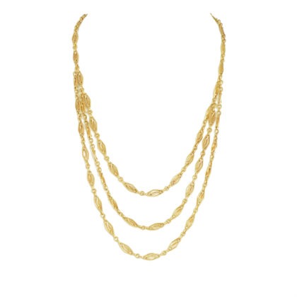 French 18k Gold Swag Necklace