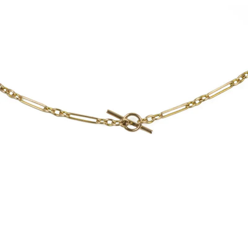 Edwardian 9k Gold Fetter Link Chain