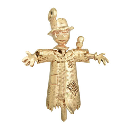 Vintage 9k Gold Articulated Scarecrow Charm C.1966